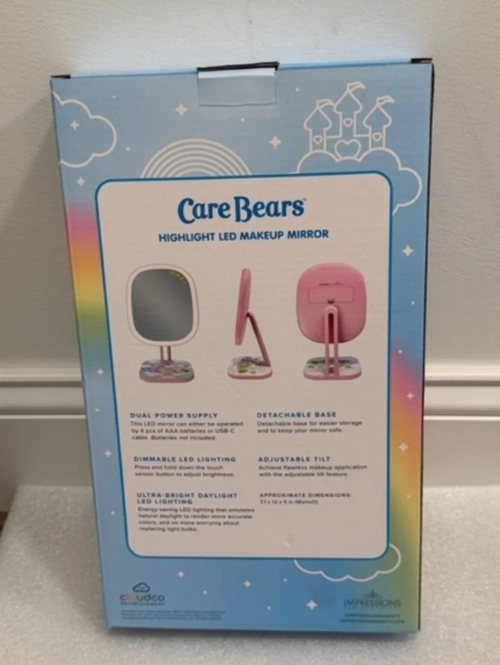 Care Bears x Impressions Pink Rainbow LED Makeup Mirror - Picture 7 of 7